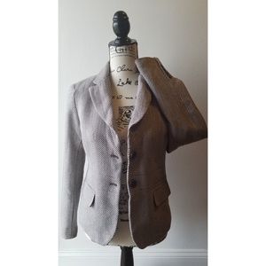 Striped Blazer - Brown